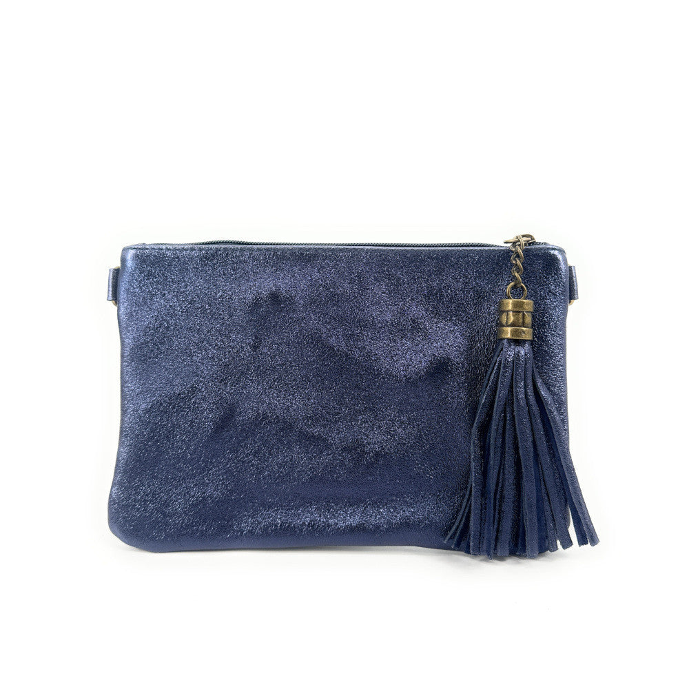 Sac pochette en cuir irisé MORGANE Nuit étoilée
