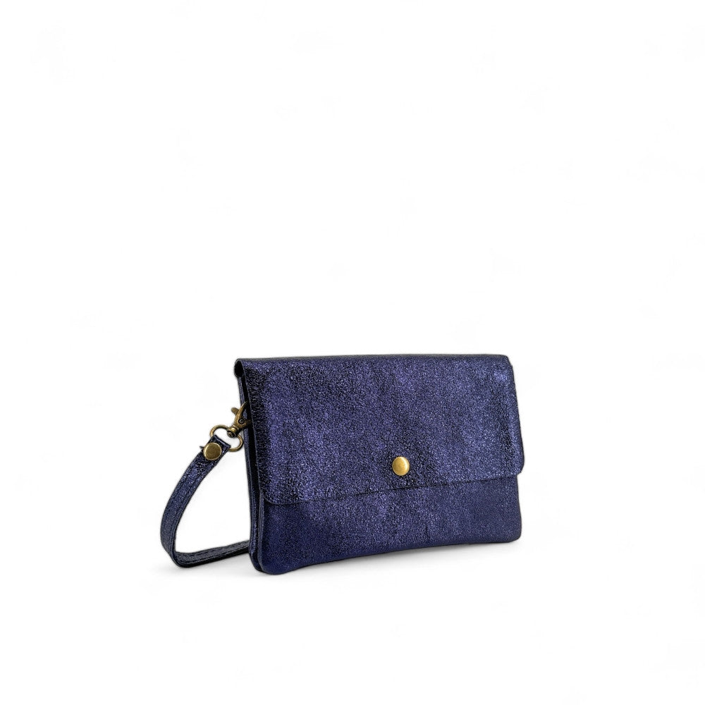 Sac pochette en cuir irisé MAELIA Nuit étoilée