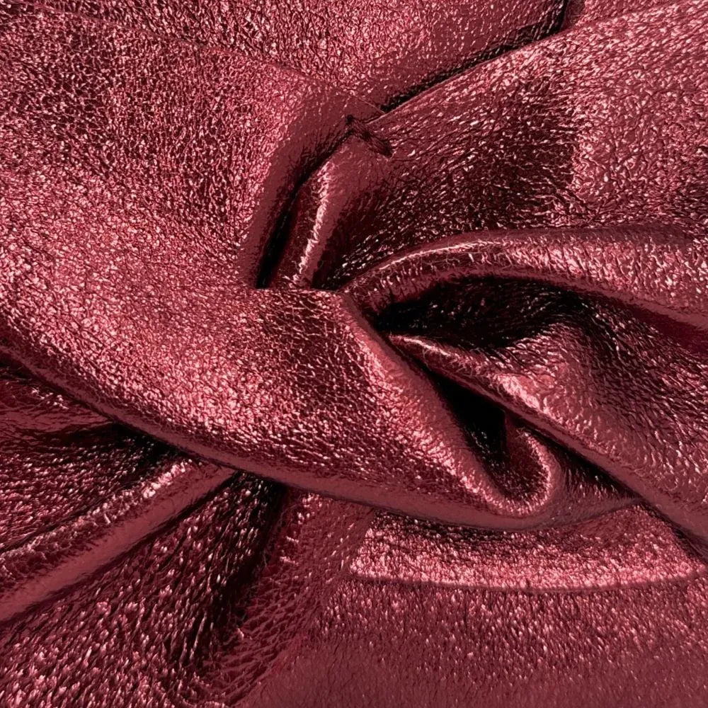 Sac pochette en cuir irisé SHERAZADE Bordeaux irisé
