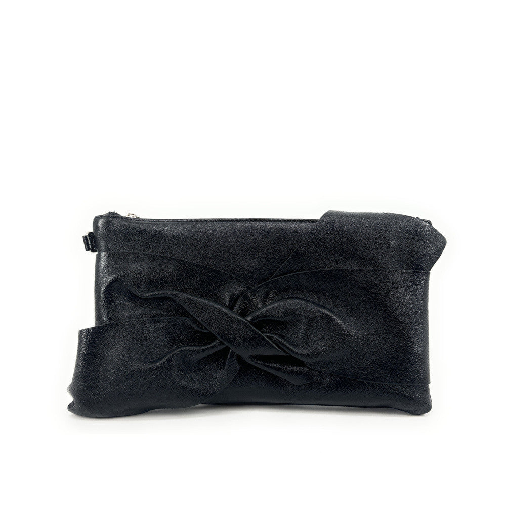 Sac pochette en cuir irisé SHERAZADE Noir irisé