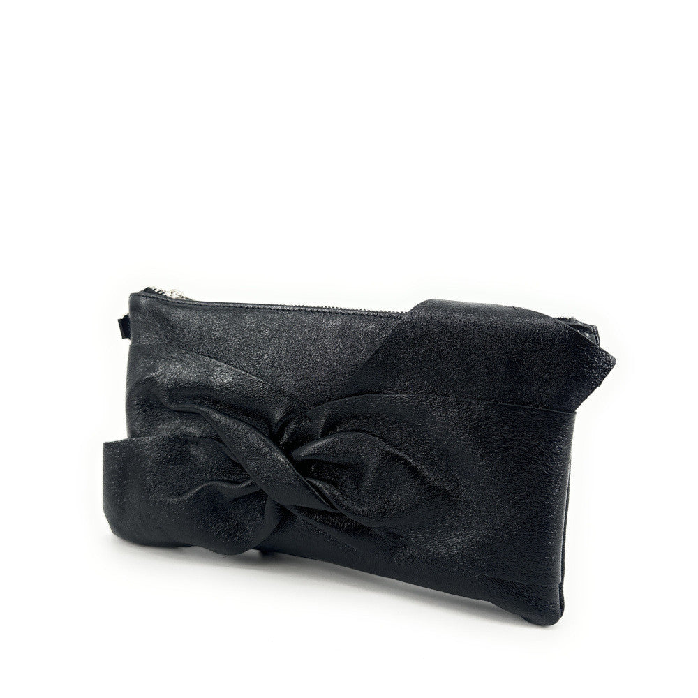 Sac pochette en cuir irisé SHERAZADE Noir irisé