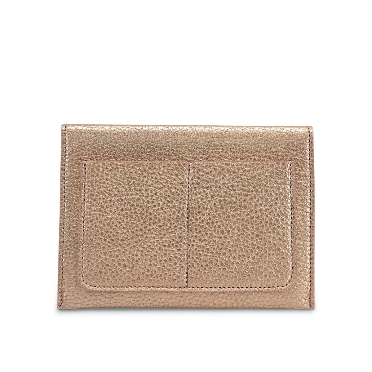 Umschlag-Etui aus schillerndem Leder ROMY Roségold