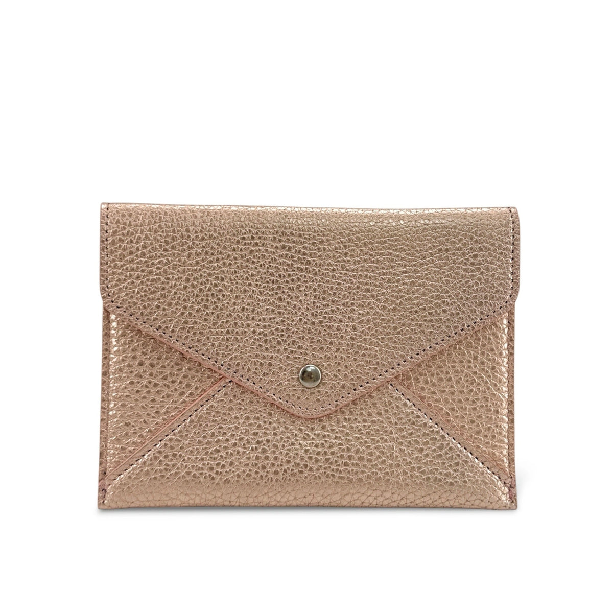 Umschlag-Etui aus schillerndem Leder ROMY Roségold