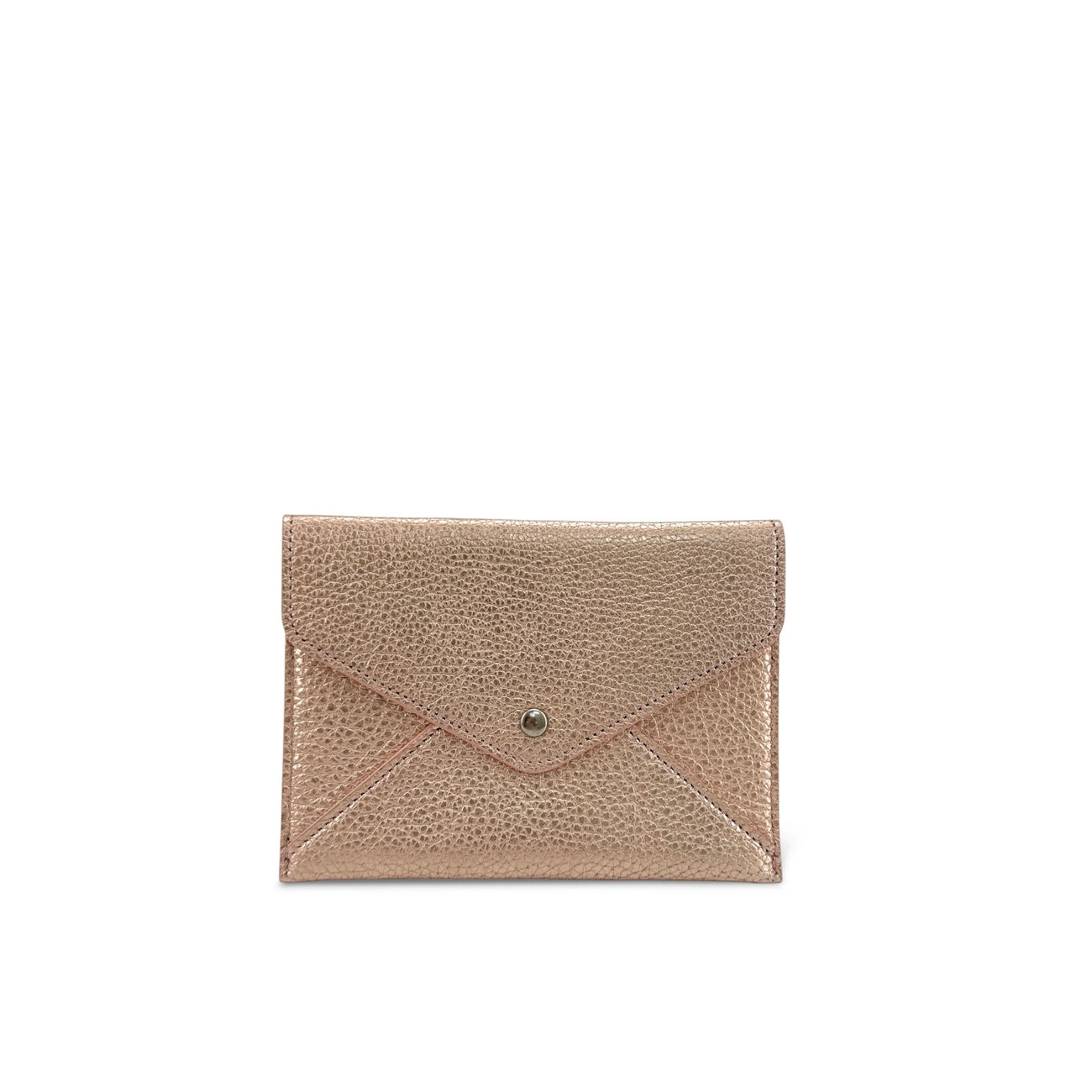 Clutch sobre de piel tornasolada ROMY oro rosa