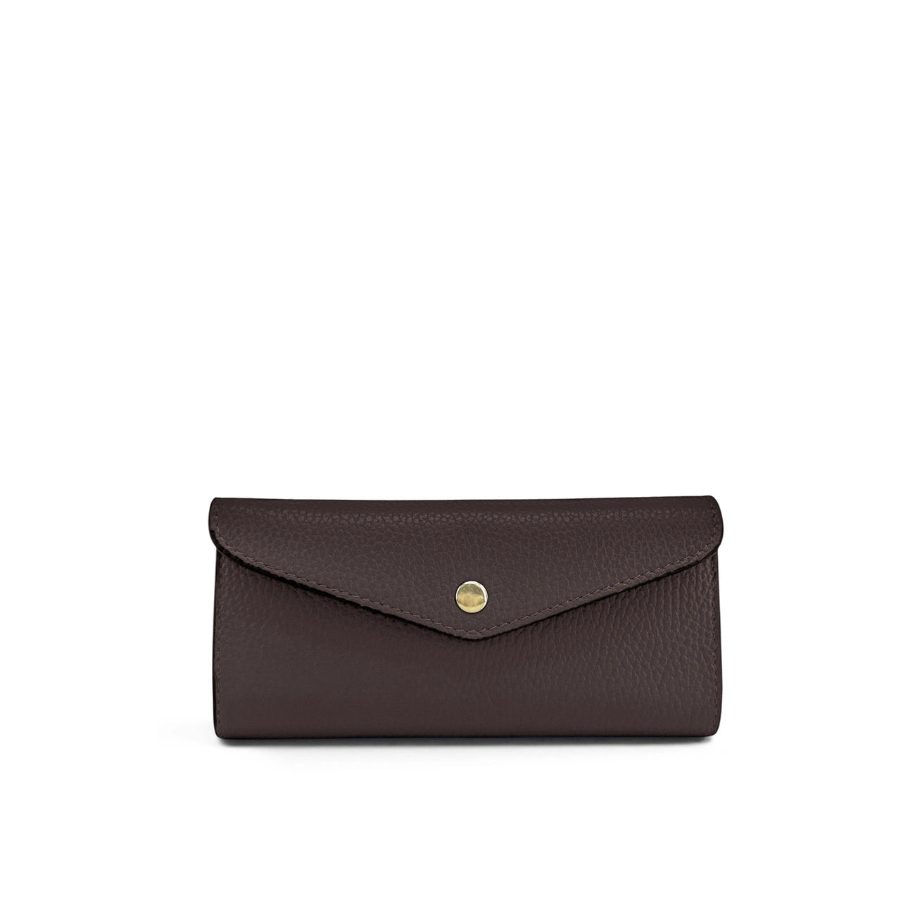 Umschlag-Clutch aus genarbtem Leder CLOE Dunkelrot