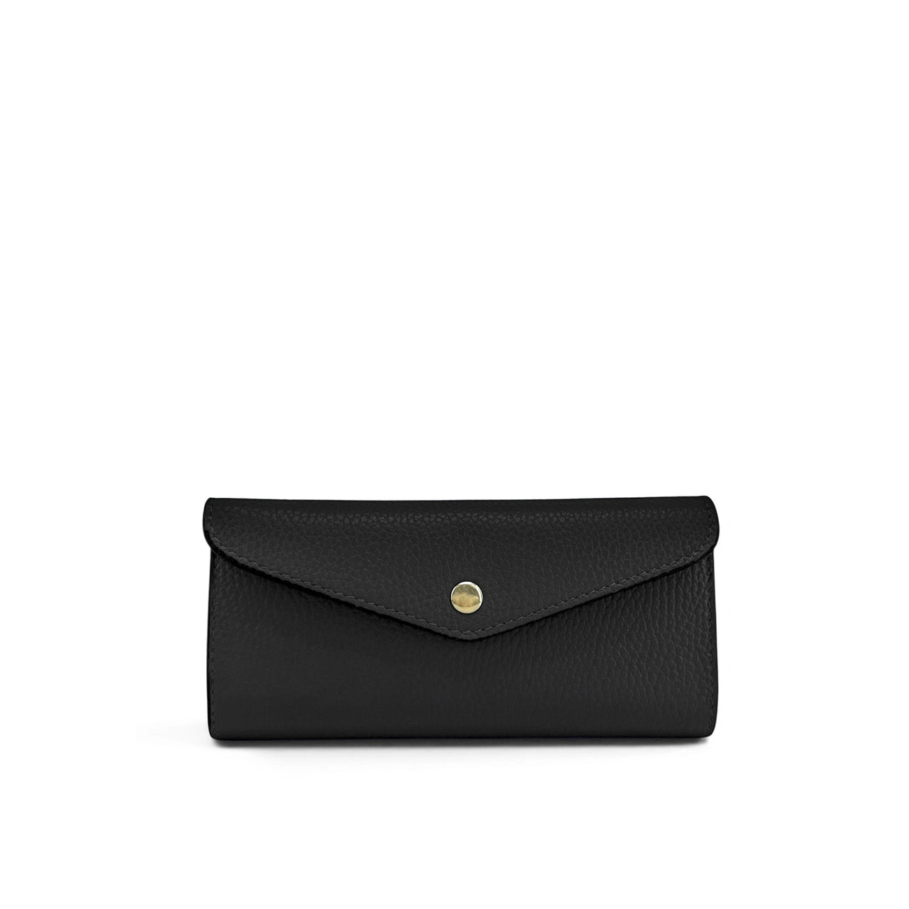 Umschlag-Clutch aus genarbtem Leder CLOE Dunkelrot
