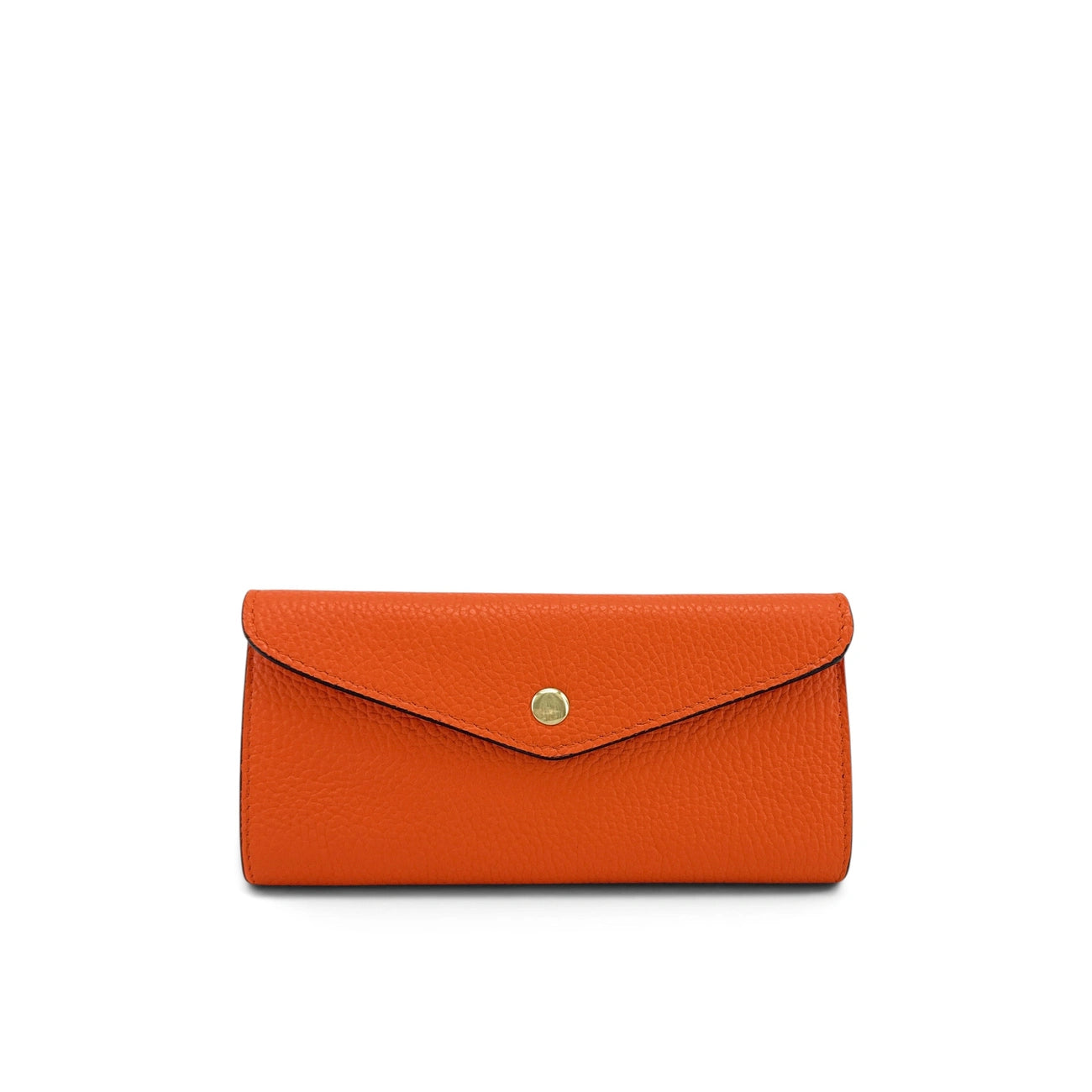 Umschlag-Clutch aus genarbtem Leder CLOE Dunkelrot