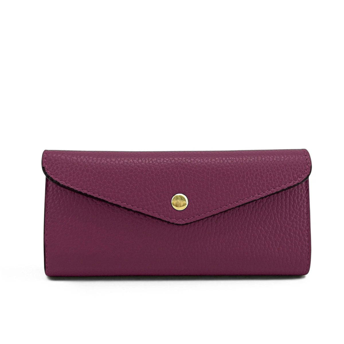 Pochette portafoglio in pelle martellata CLELIA Prugna