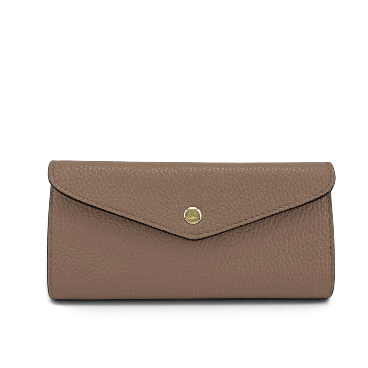 Pochette portafoglio in pelle martellata CLELIA Tortora scuro