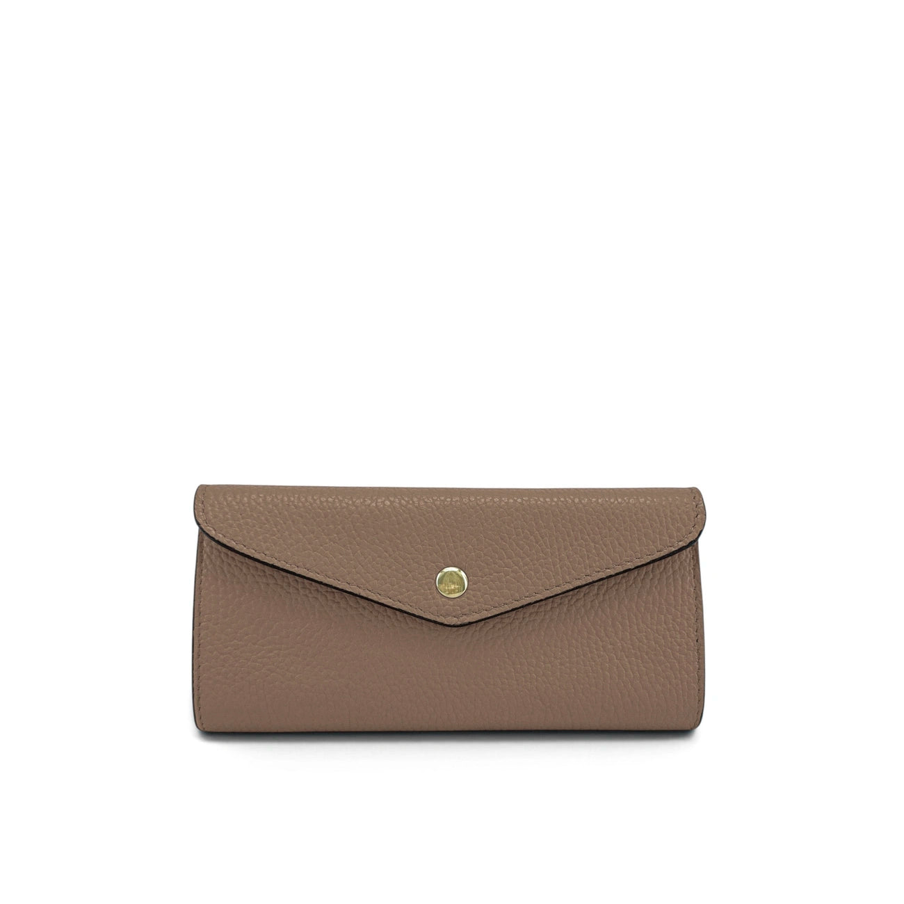 Umschlag-Clutch aus genarbtem Leder CLOE Dunkelrot