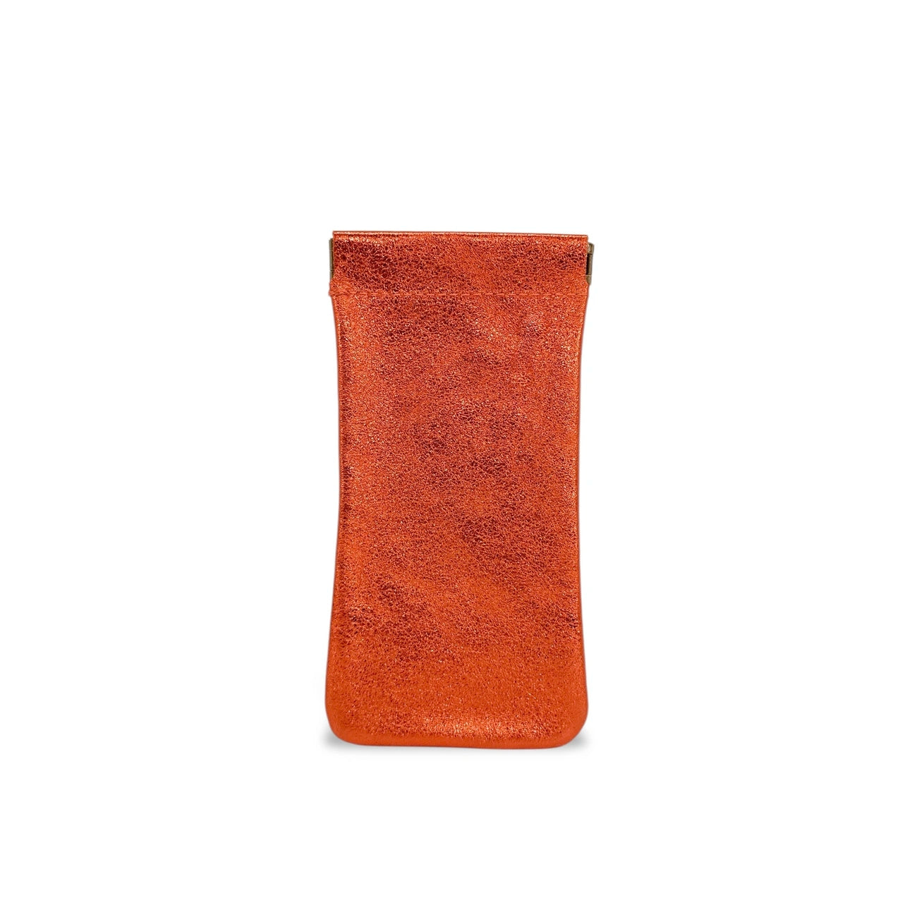 Etui à lunettes en cuir irisé OCULUS Orange mandarine