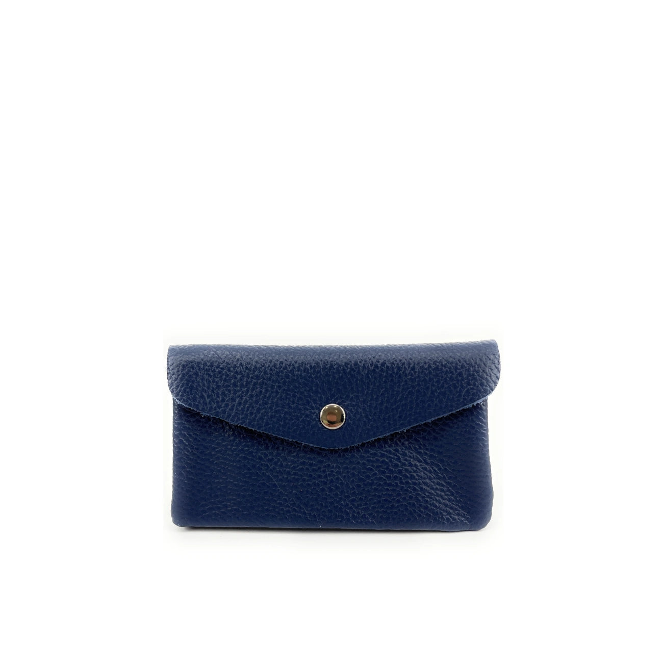 Pochette porte-monnaie en cuir grainé COMPO Bleu marine