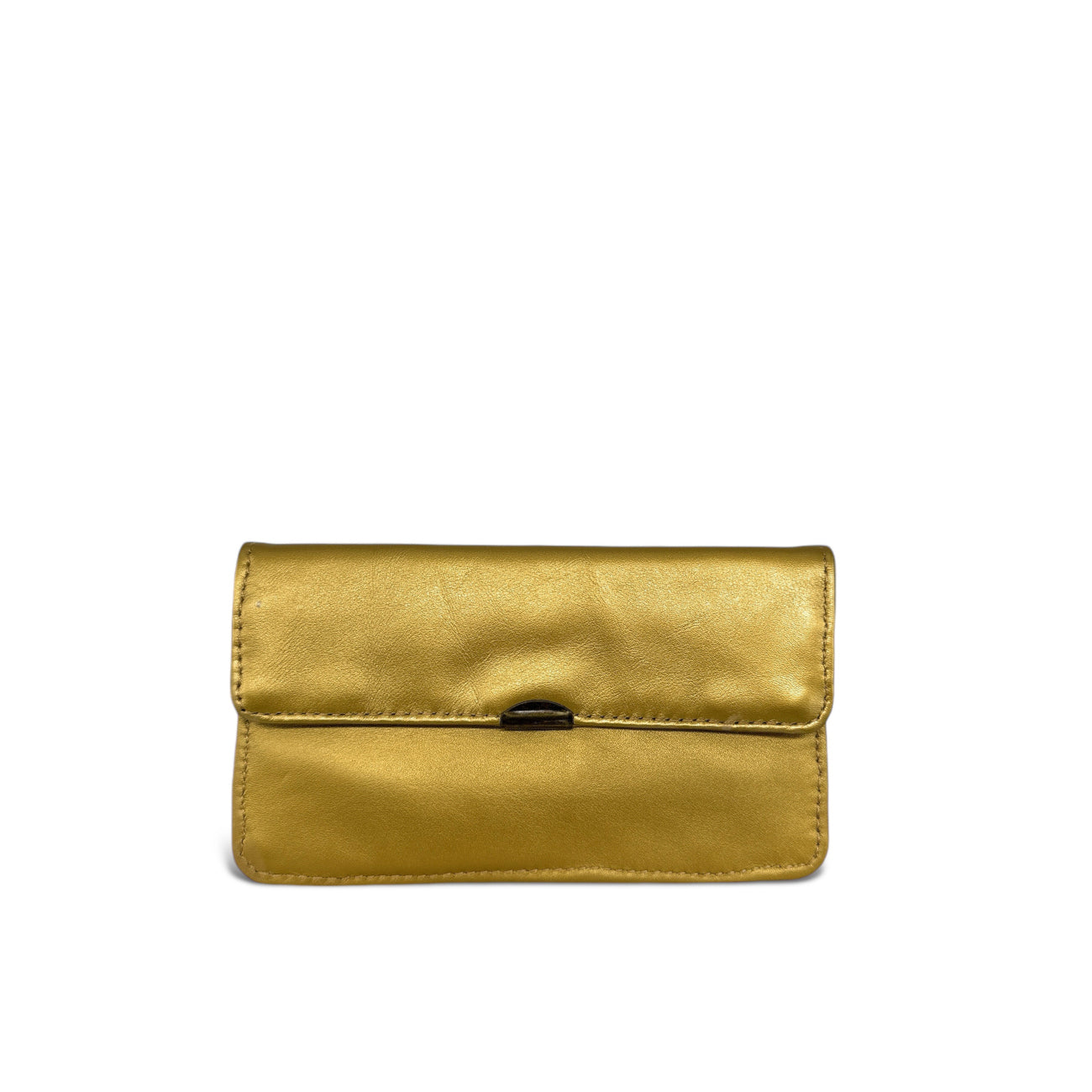 Geldbörsen-Clutch aus Metallic-Leder IMPRO Gold