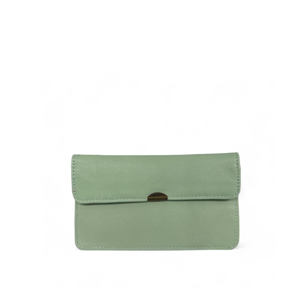 Smooth leather wallet pouch IMPRO Pastel green