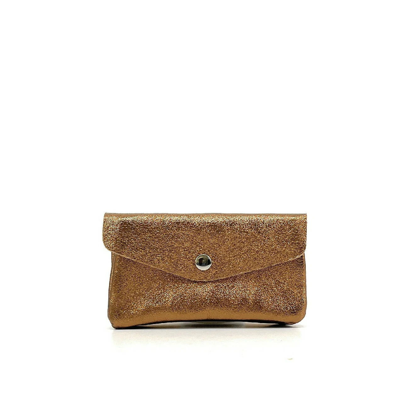 Pochette porte-monnaie en cuir irisé COMPO Or cuivré