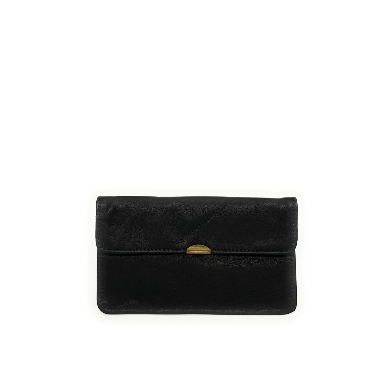 Smooth leather coin pouch IMPRO Black