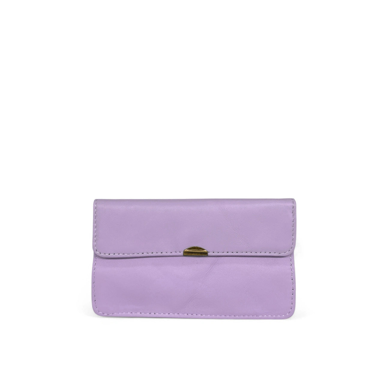 Pochette porte-monnaie en cuir lisse IMPRO Rose lilas