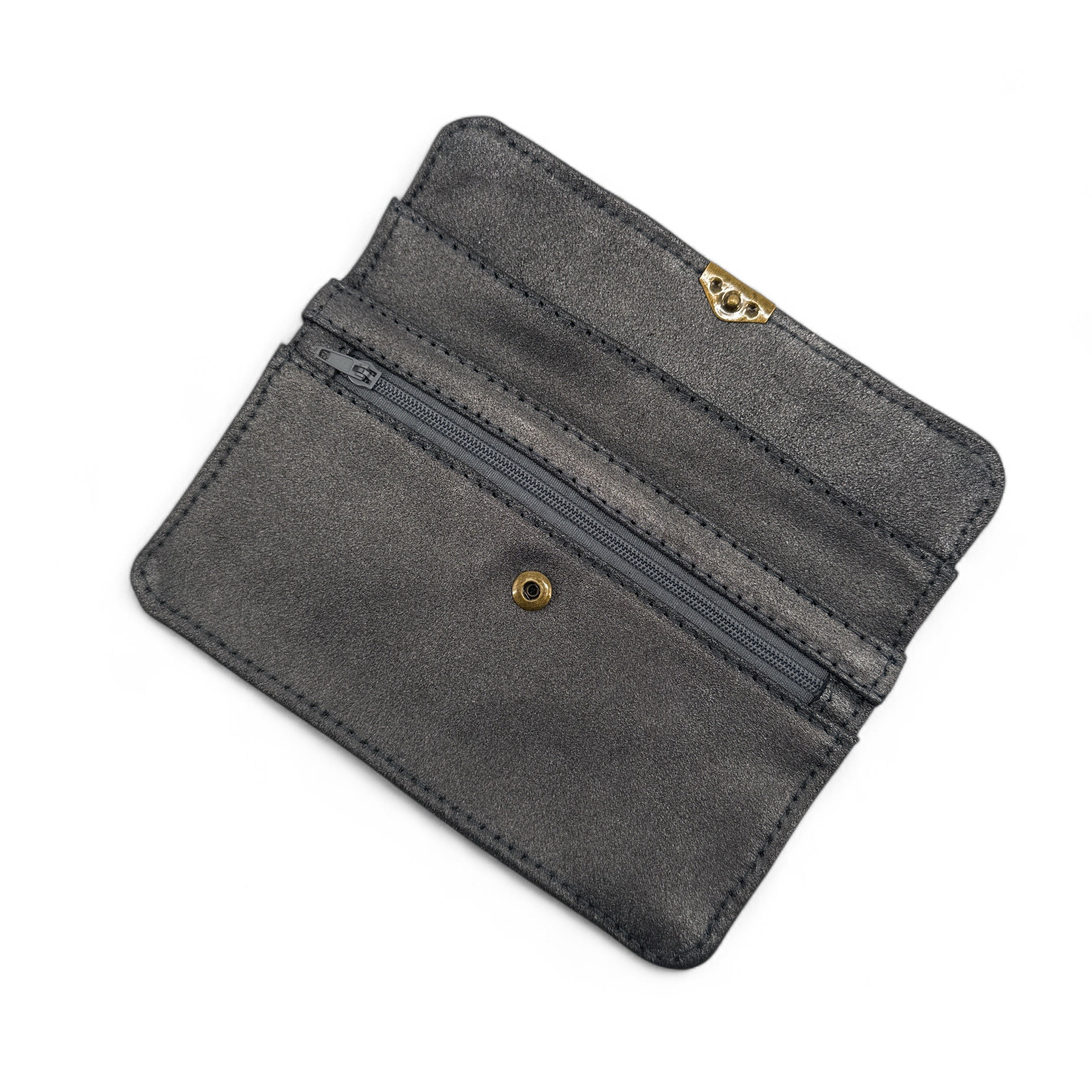 Pochette porte-monnaie en cuir irisé IMPRO Marron glacé