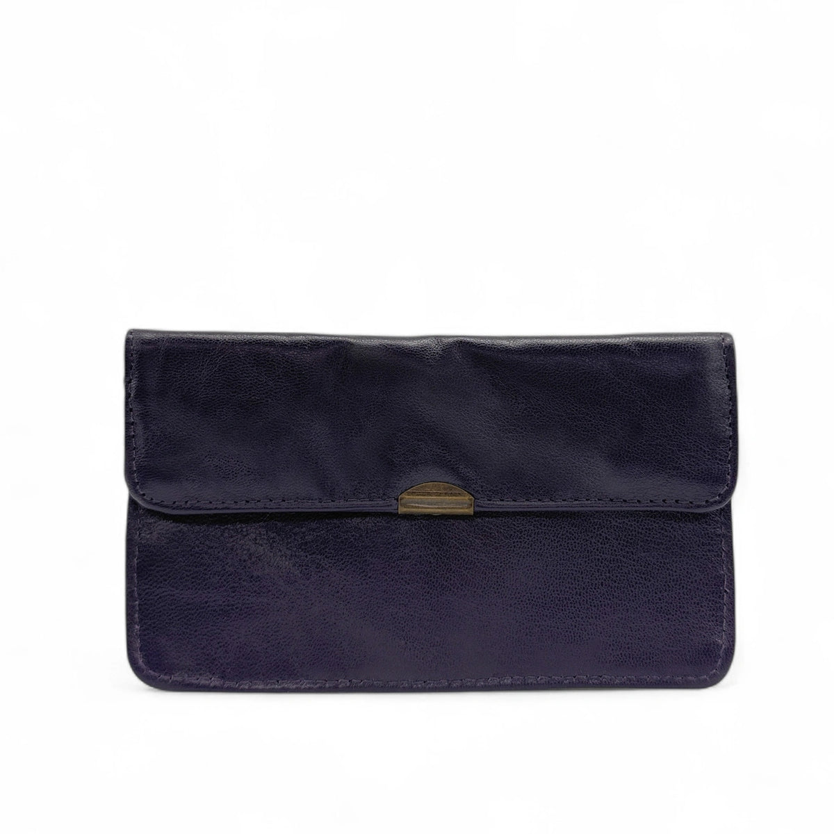 Pochette portamonete in pelle liscia IMPRO Viola melanzana