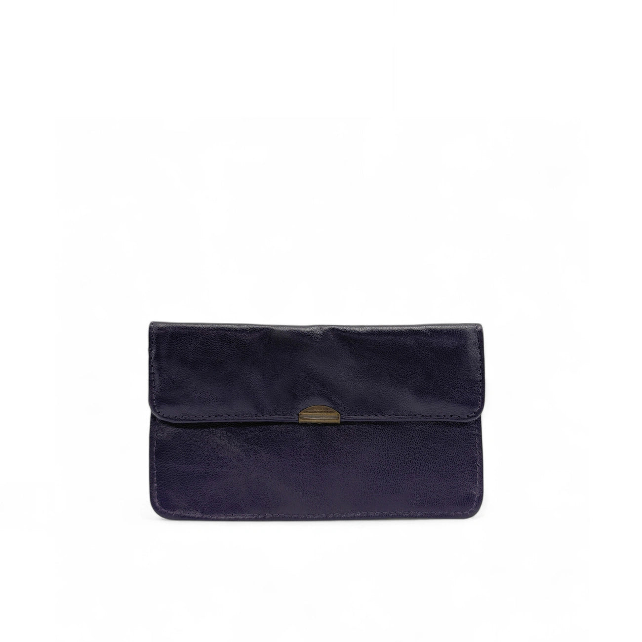 Pochette porte-monnaie en cuir lisse IMPRO Violet aubergine