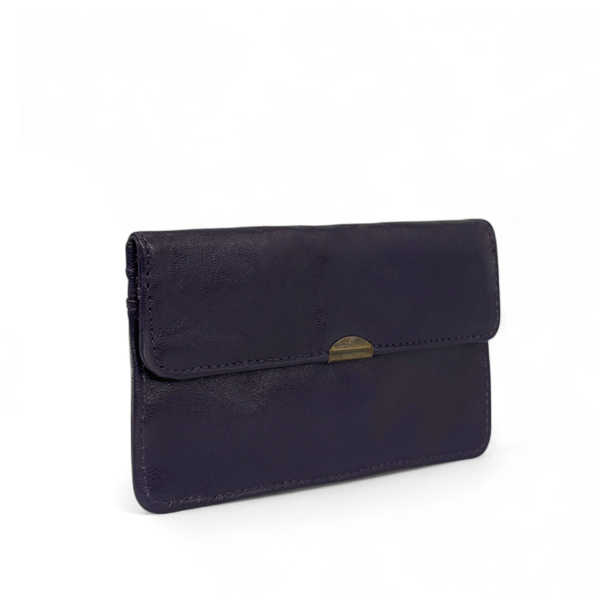 Pochette portamonete in pelle liscia IMPRO Viola melanzana