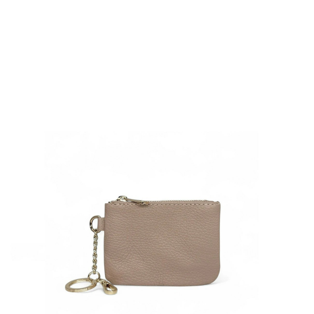 Leather keychain wallet irise POCKET Pale gold