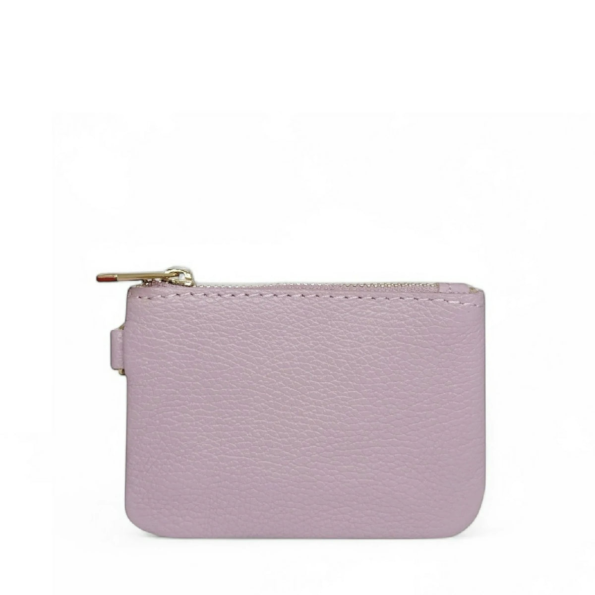 POCKET grained leather keychain coin purse Pastel pink
