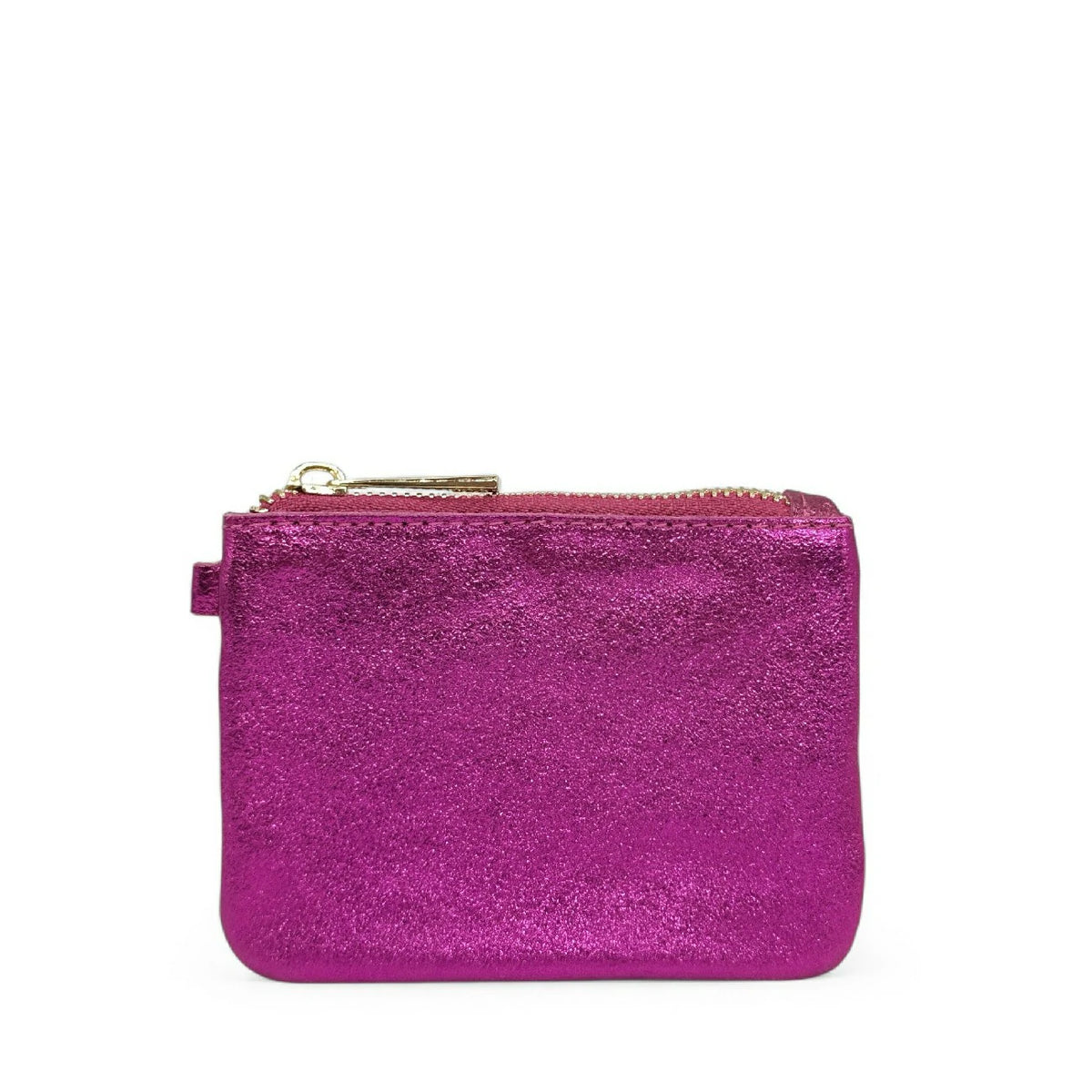 Monedero llavero en piel tornasolada POCKET GLOW Rosa Fucsia