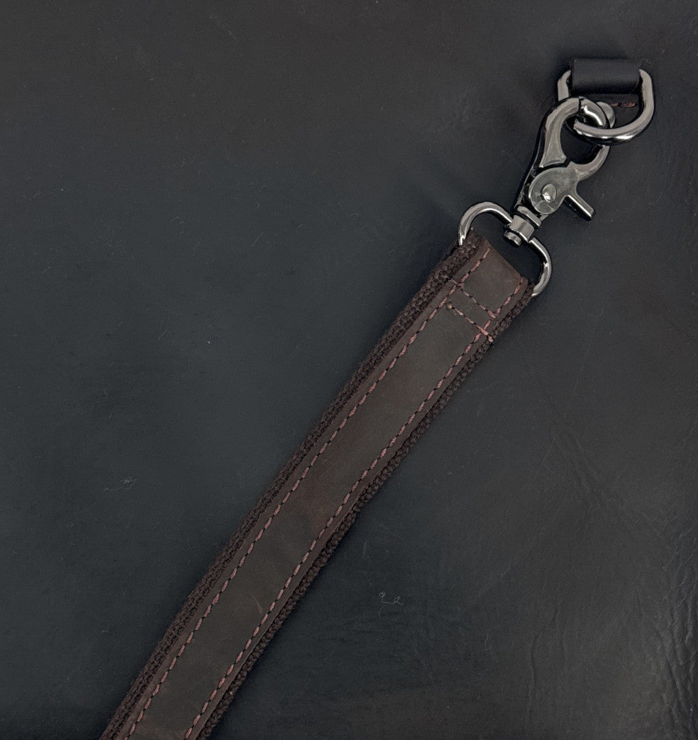 Pochette porte document en cuir pull-up TIM Chocolat