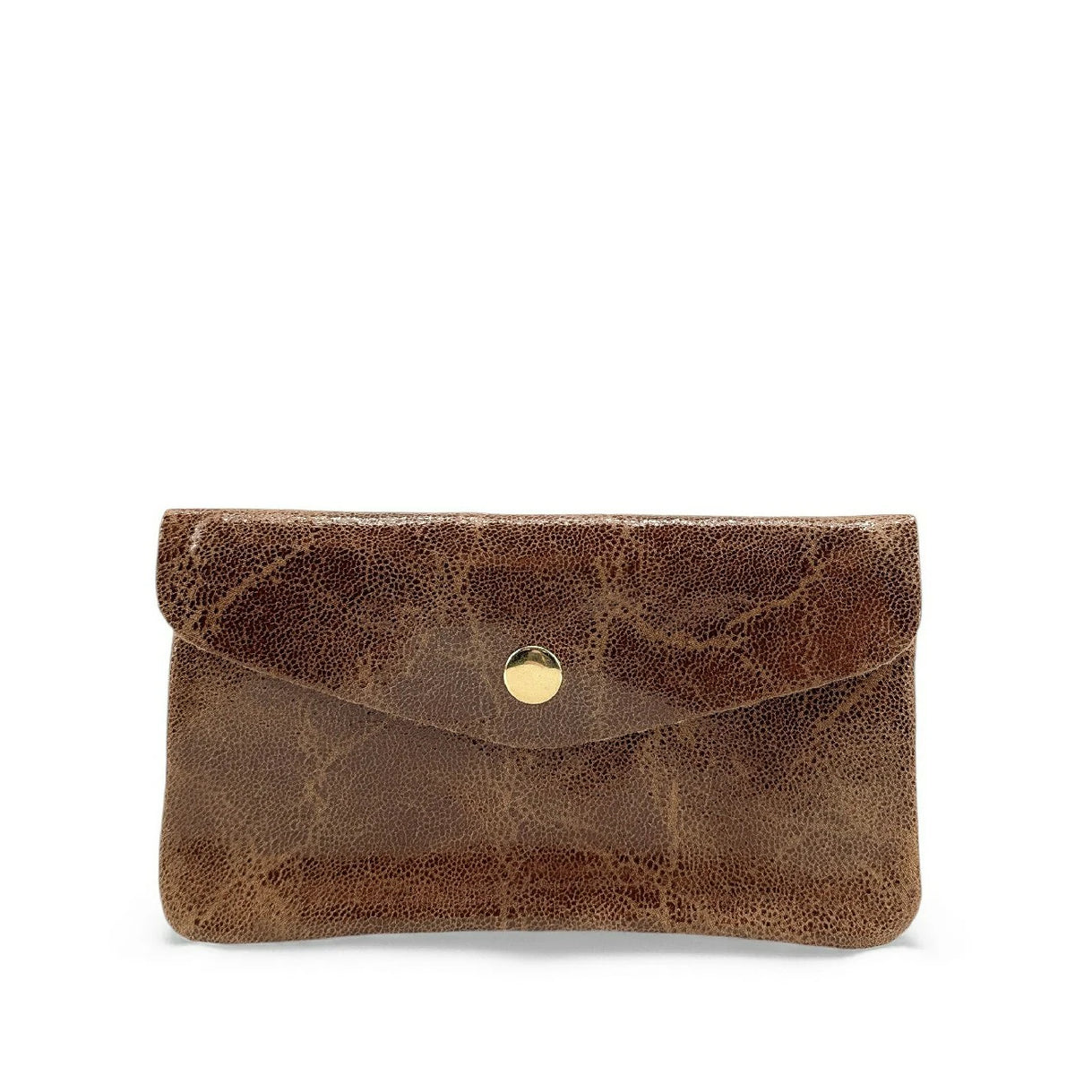 Pochette porte-monnaie en cuir brossé COMPO BROSSEE Cannelle
