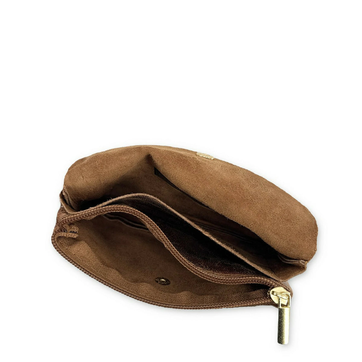 Pochette porte-monnaie en cuir brossé COMPO BROSSEE Cannelle