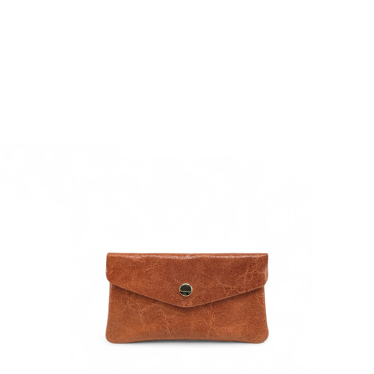 Pochette porte-monnaie en cuir brossé COMPO BROSSEE Mandarine