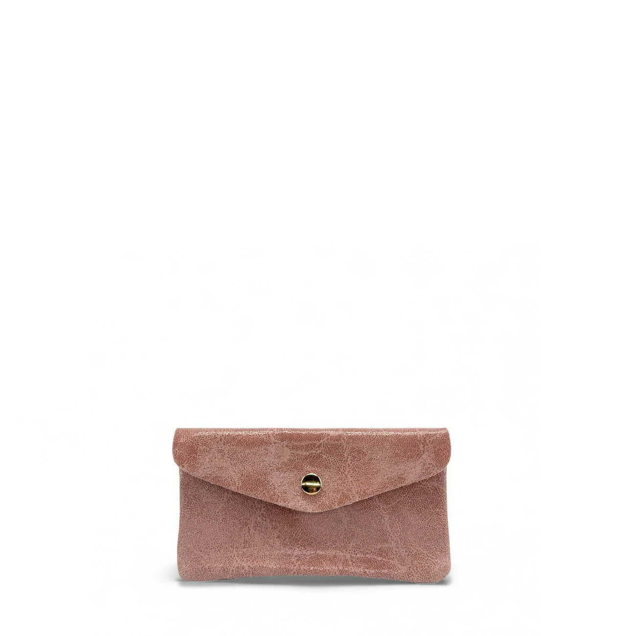 Pochette porte-monnaie en cuir brossé COMPO BROSSEE Rose nude