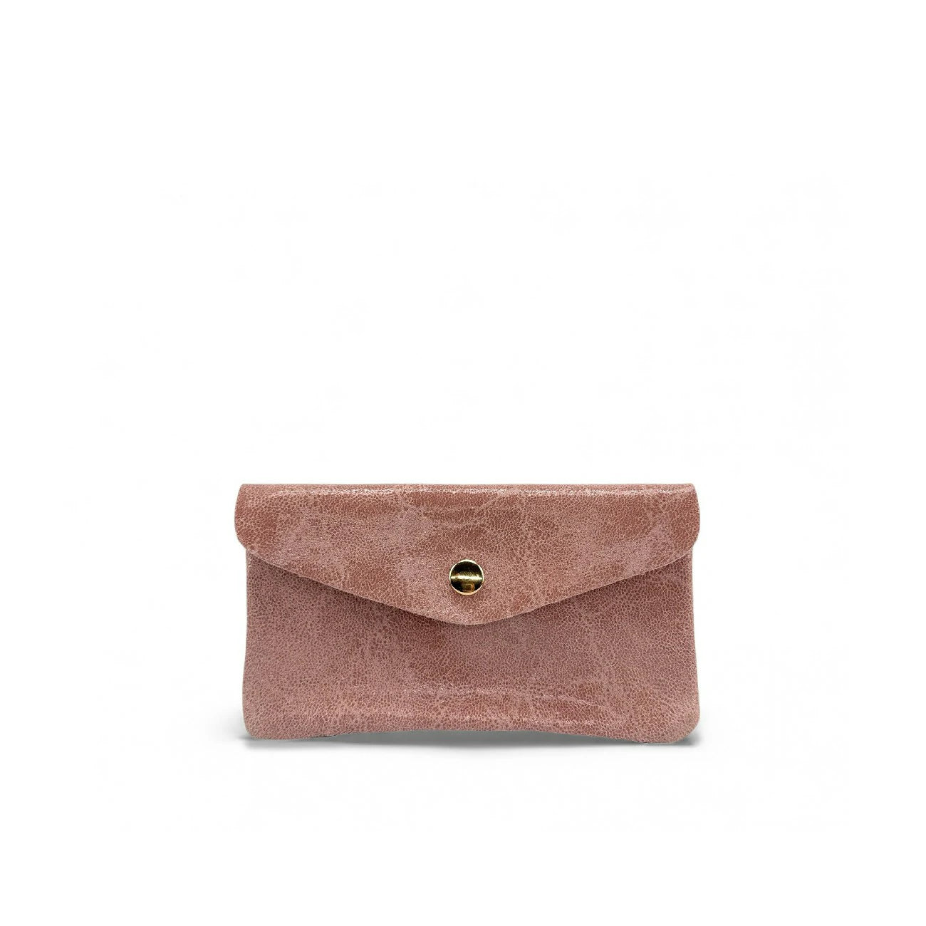 Pochette porte-monnaie en cuir brossé COMPO BROSSEE Rose nude