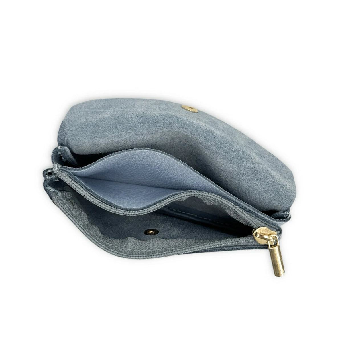 Geldbörsenetui aus genarbtem Leder COMPO Pastellblau