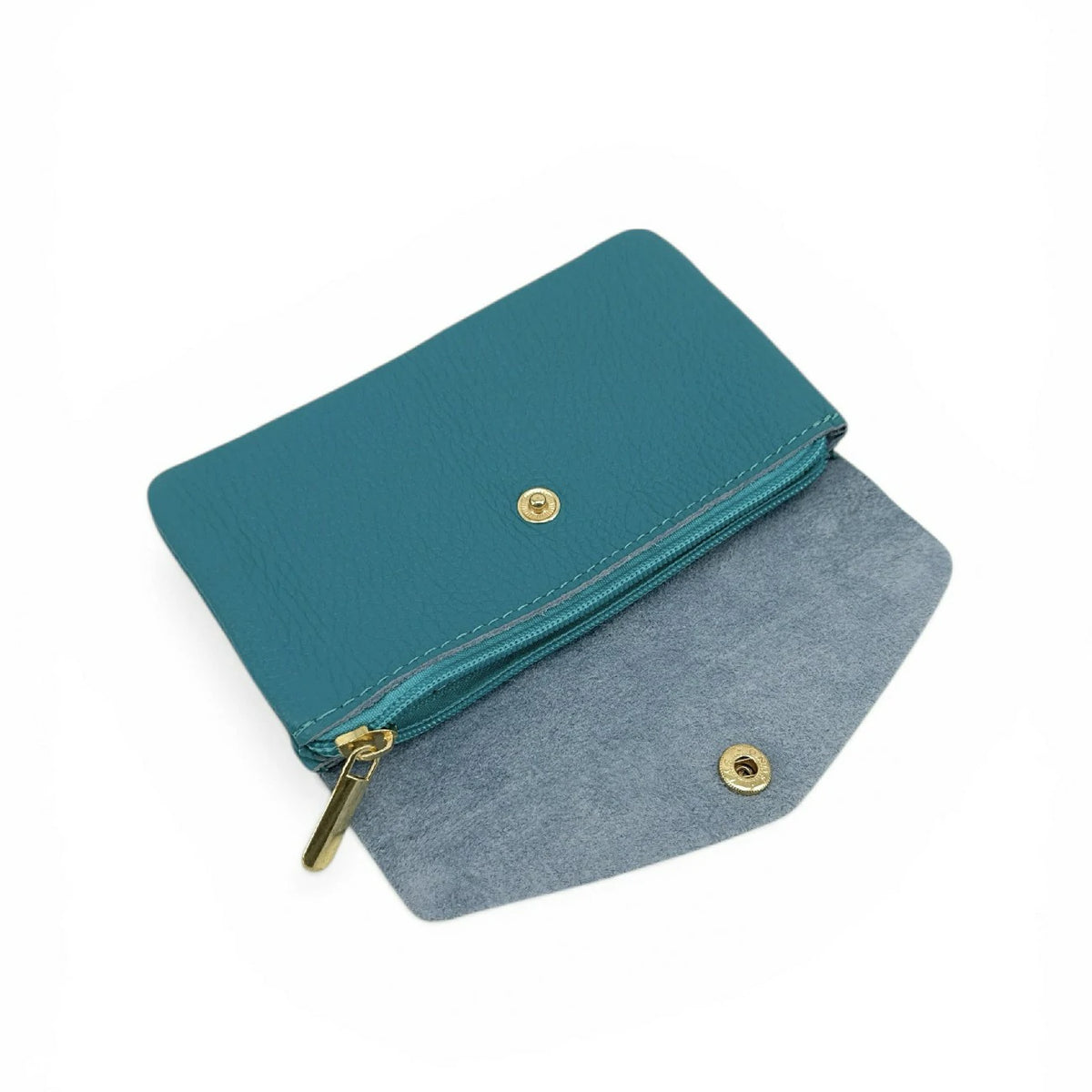 Geldbörsen-Etui aus genarbtem Leder COMPO Südseeblau