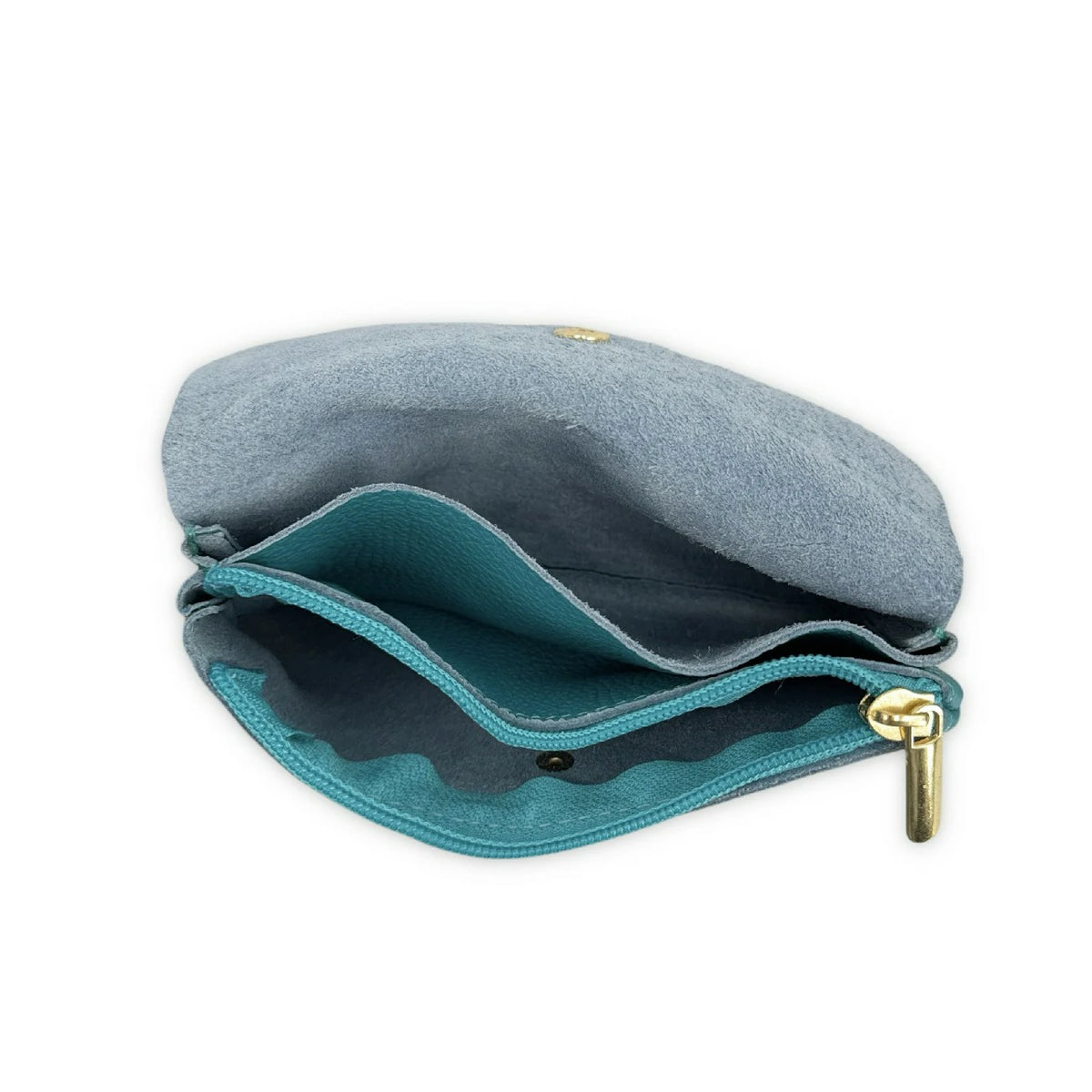 Geldbörsen-Etui aus genarbtem Leder COMPO Südseeblau