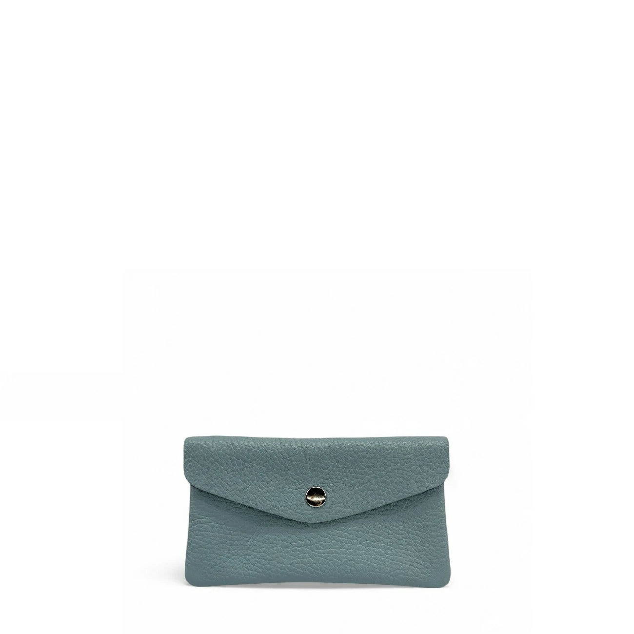 Pochette porte-monnaie en cuir grainé COMPO Bleu pastel