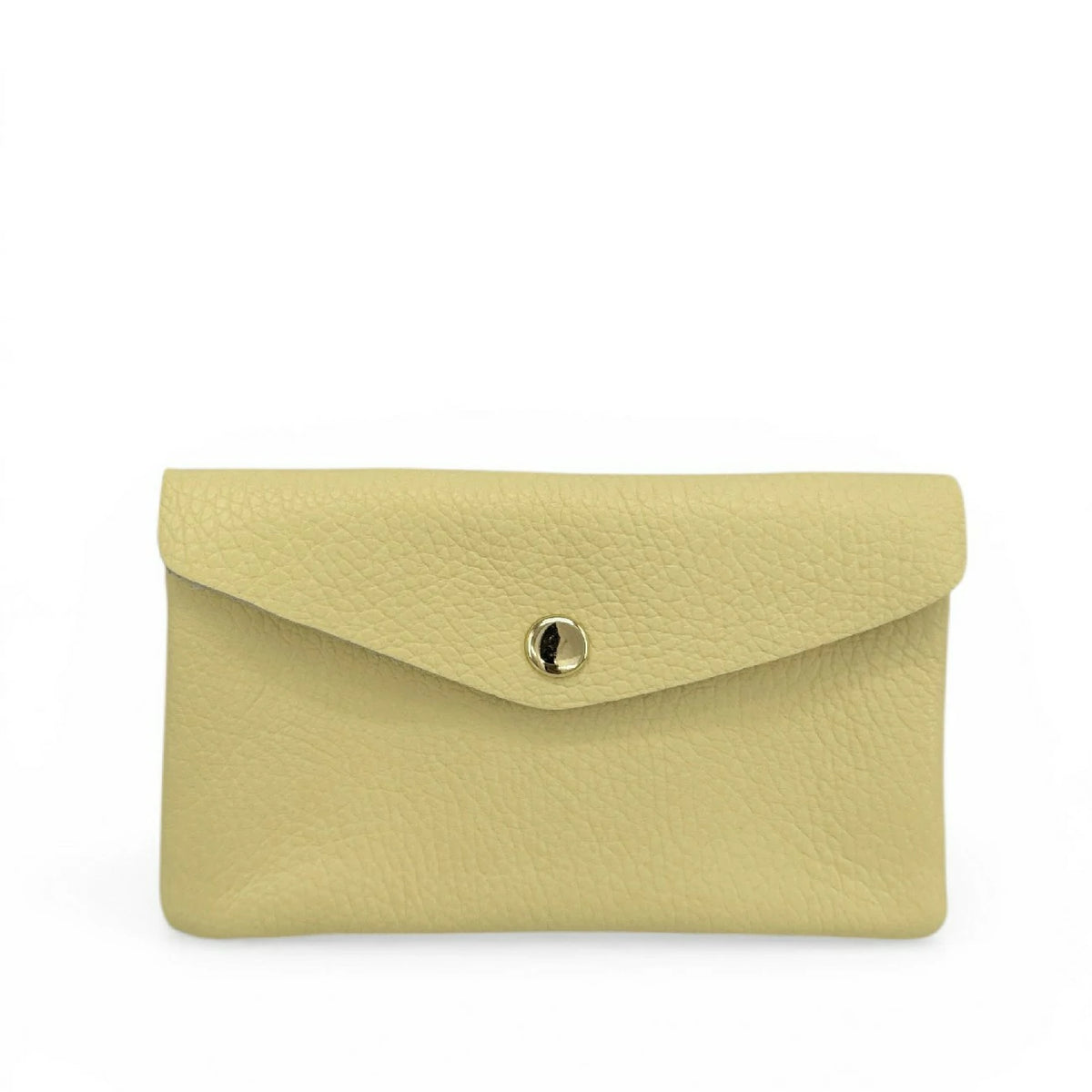 Clutch-Geldbörse aus genarbtem Leder COMPO Softgelb