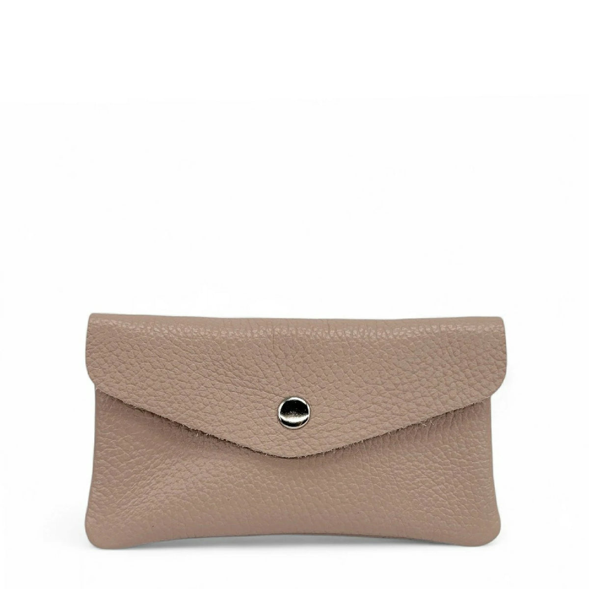 Geldbörsen-Clutch aus genarbtem Leder COMPO Nude-Rosa
