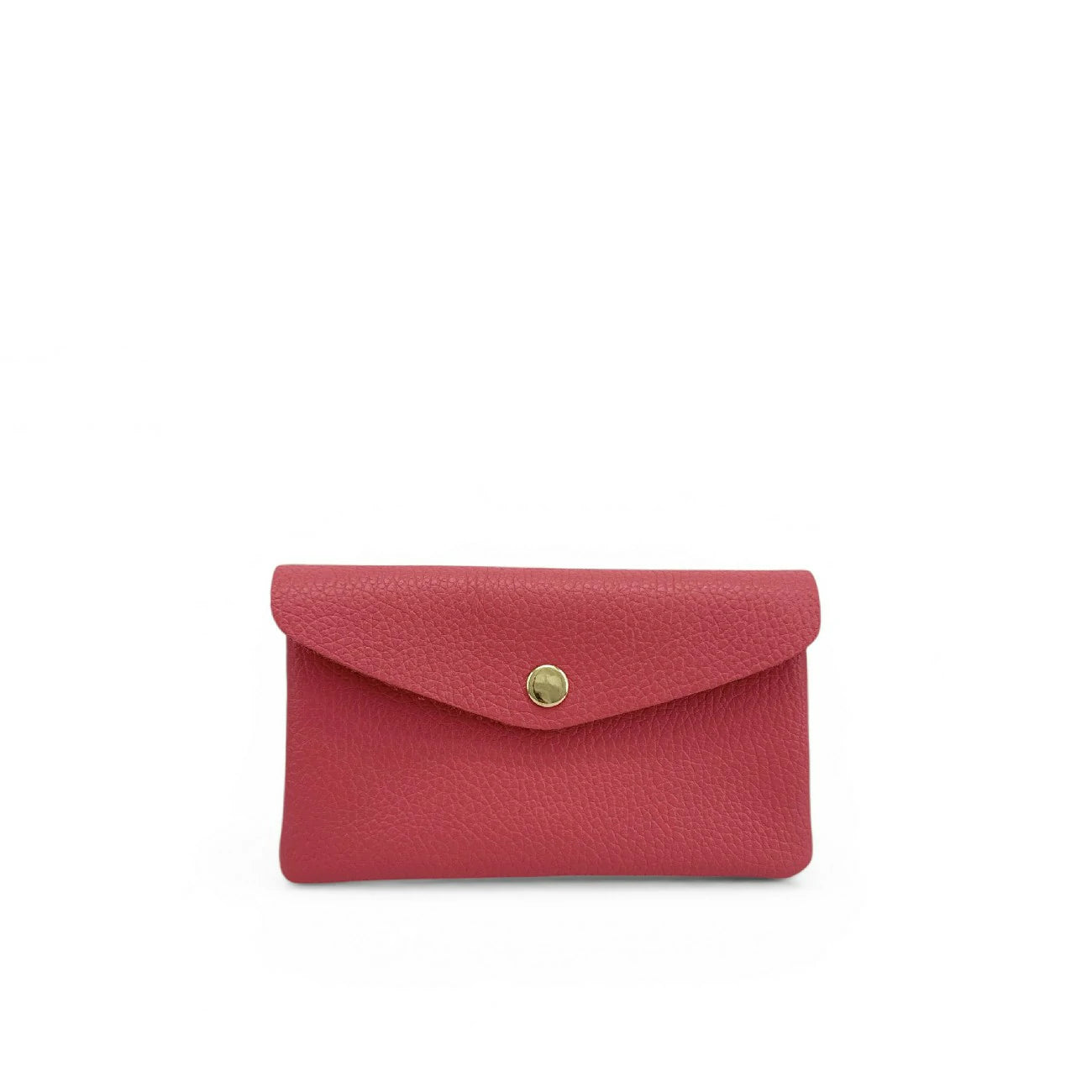 Pochette porte-monnaie en cuir grainé COMPO Rouge pastèque
