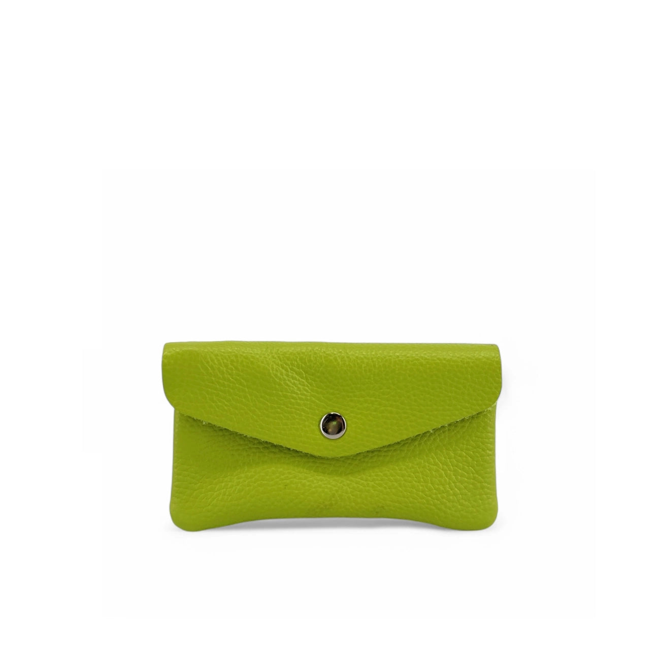 Pochette porte-monnaie en cuir grainé COMPO Vert anis