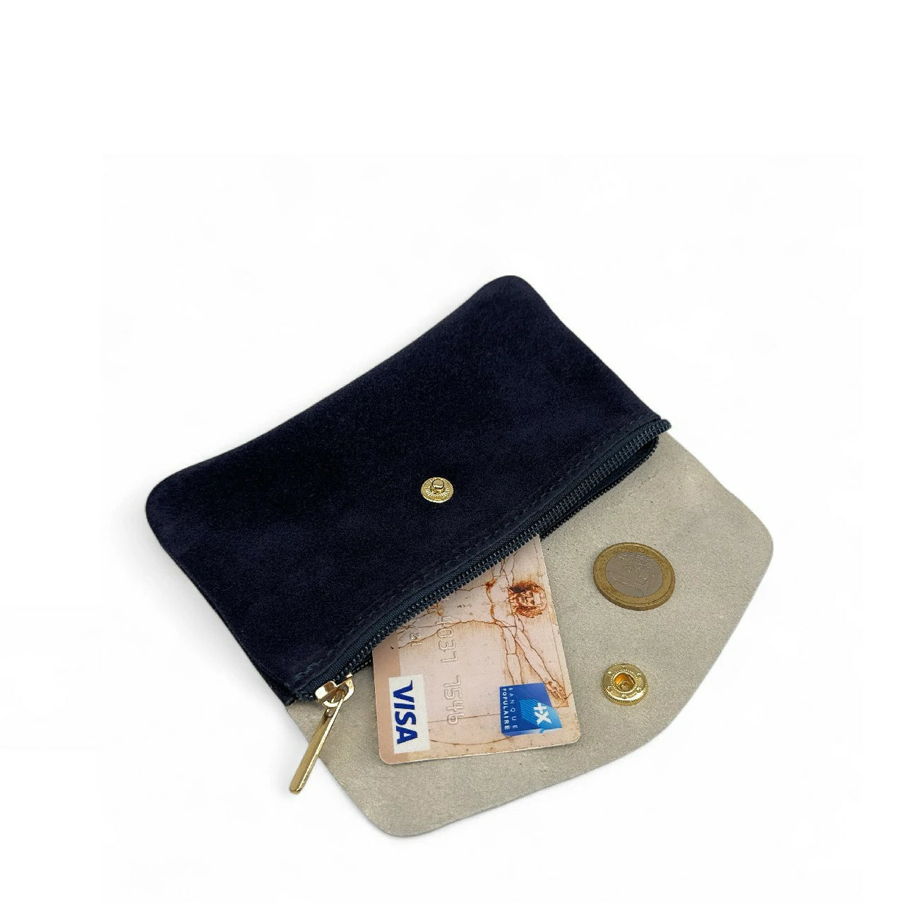 Tasto da portafoglio daim e cuoio irise COMBI Rose orchidea