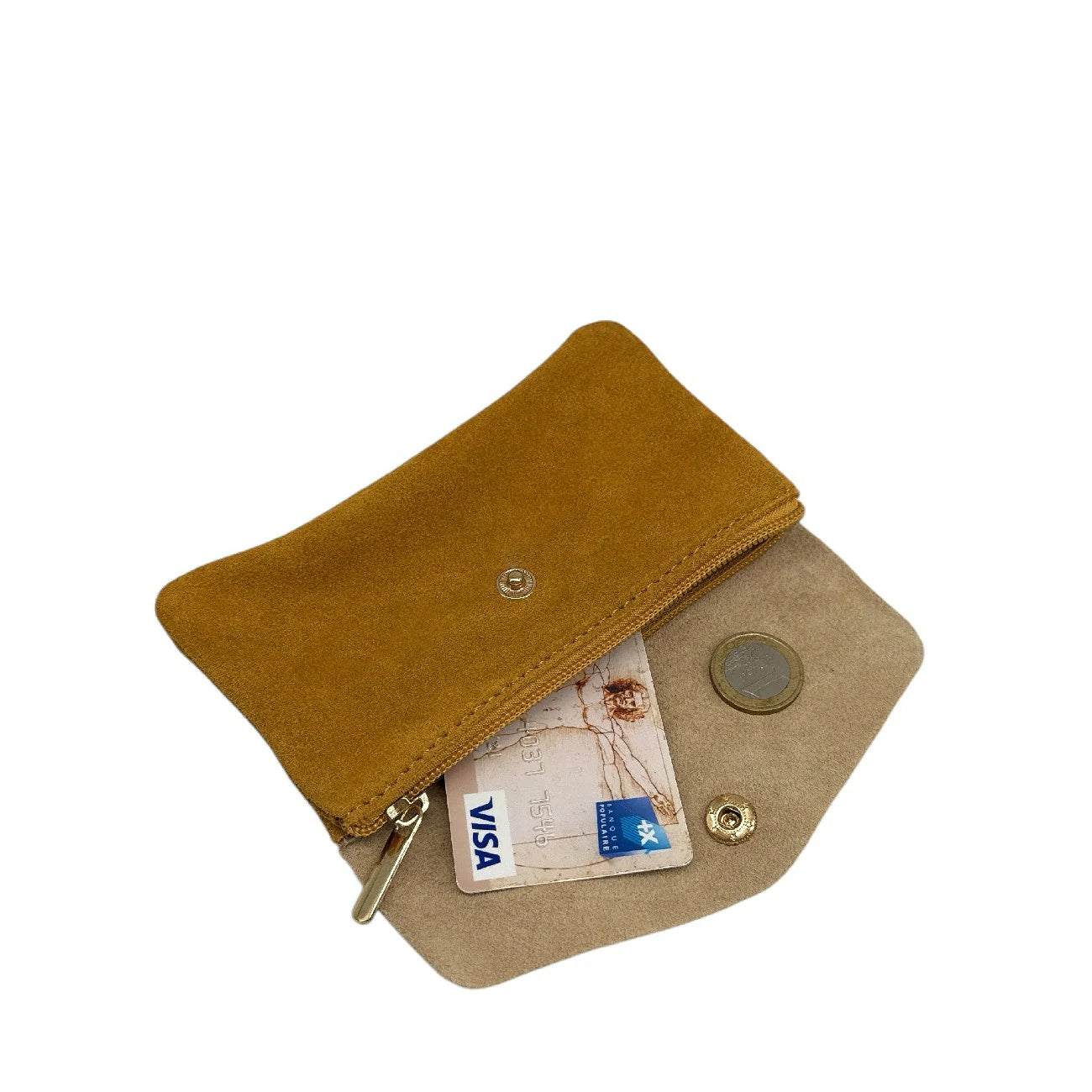 Tasto da portafoglio daim e cuoio irise COMBI Rose orchidea