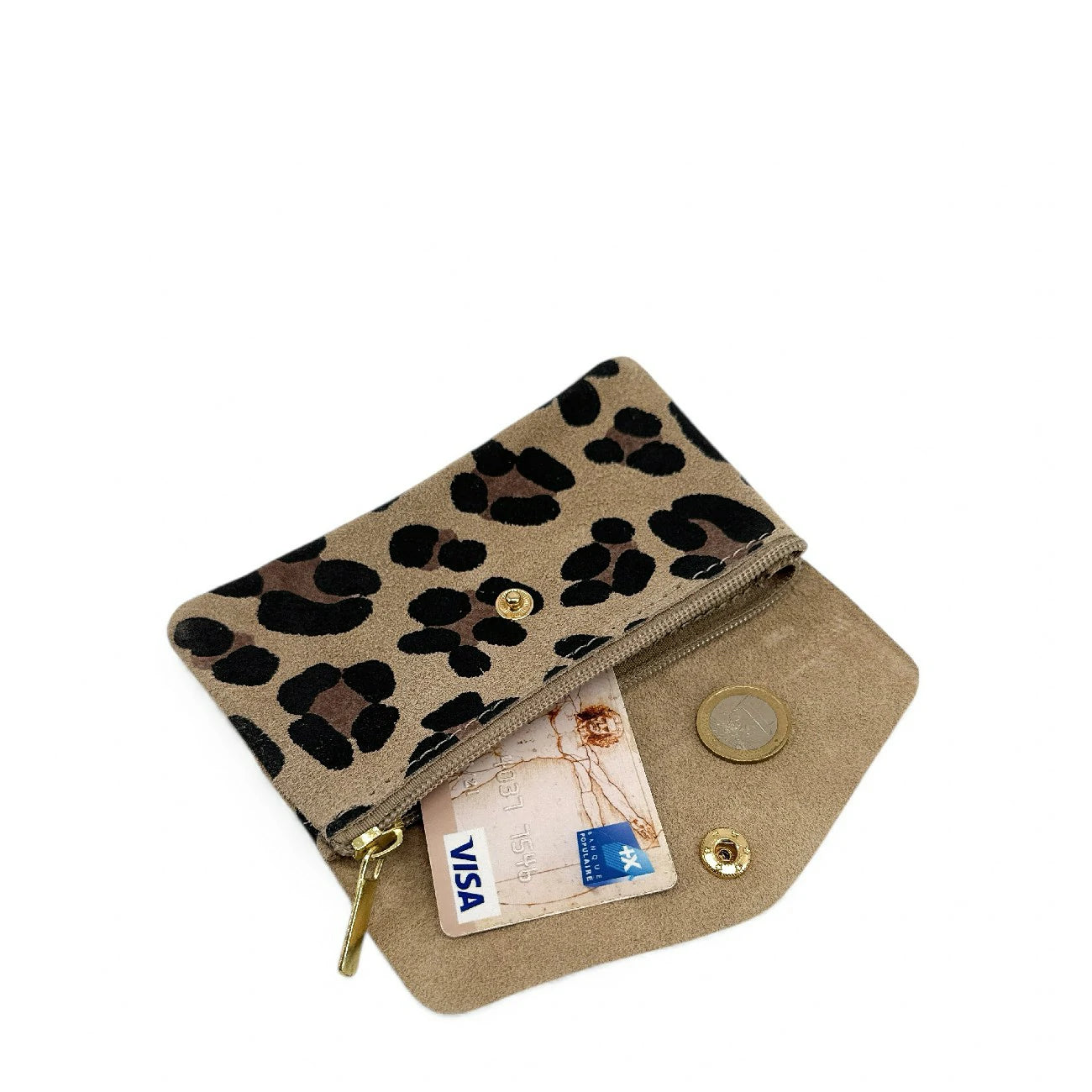 Parave in pelle scamosciata COMPO SUEDE LEO Leopardo Dark Taupe