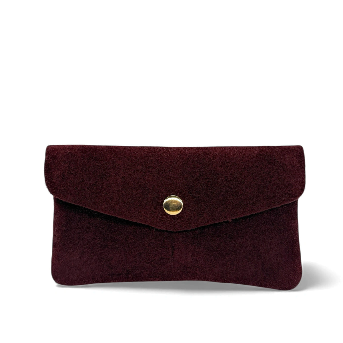 Geldbörsen-Clutch aus Wildleder COMPO SUEDE Bordeaux