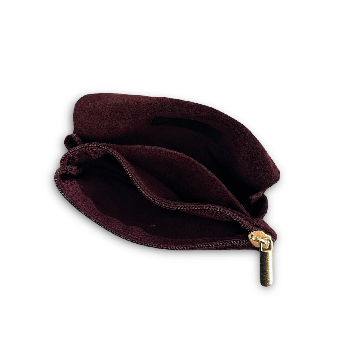 Geldbörsen-Clutch aus Wildleder COMPO SUEDE Bordeaux