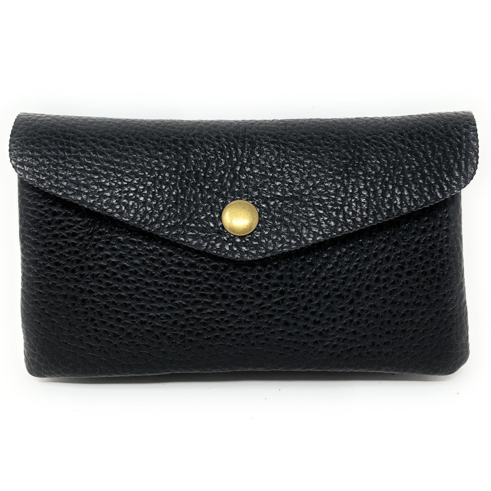 Pochette porte-monnaie en cuir grainé COMPO Noir