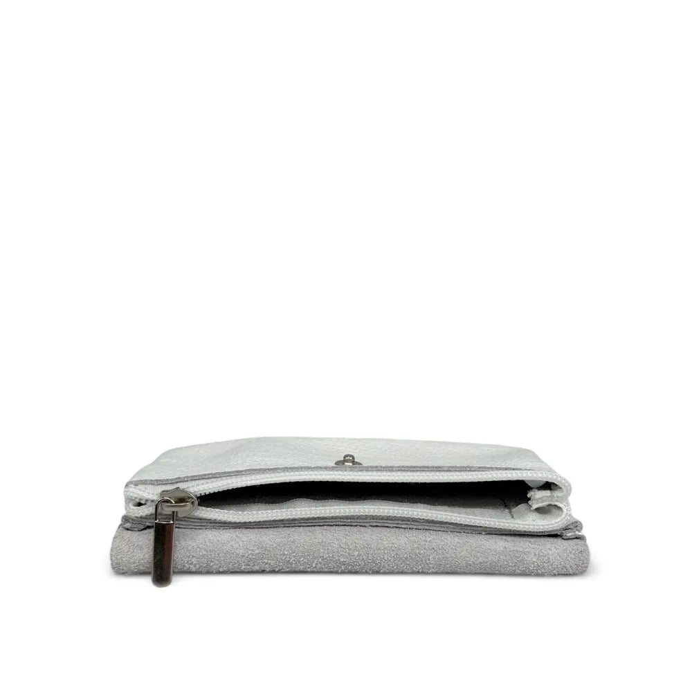Pochette porte-monnaie en cuir grainé COMPO Blanc