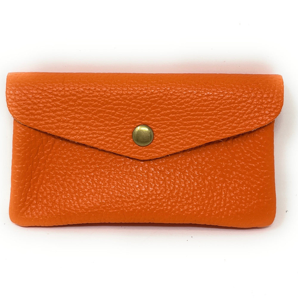 Pochette porte-monnaie en cuir grainé COMPO Orange
